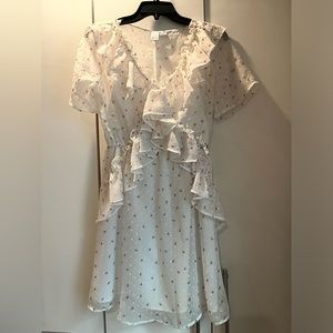 Lost Ink Ruffle Front Mini Tea Dress